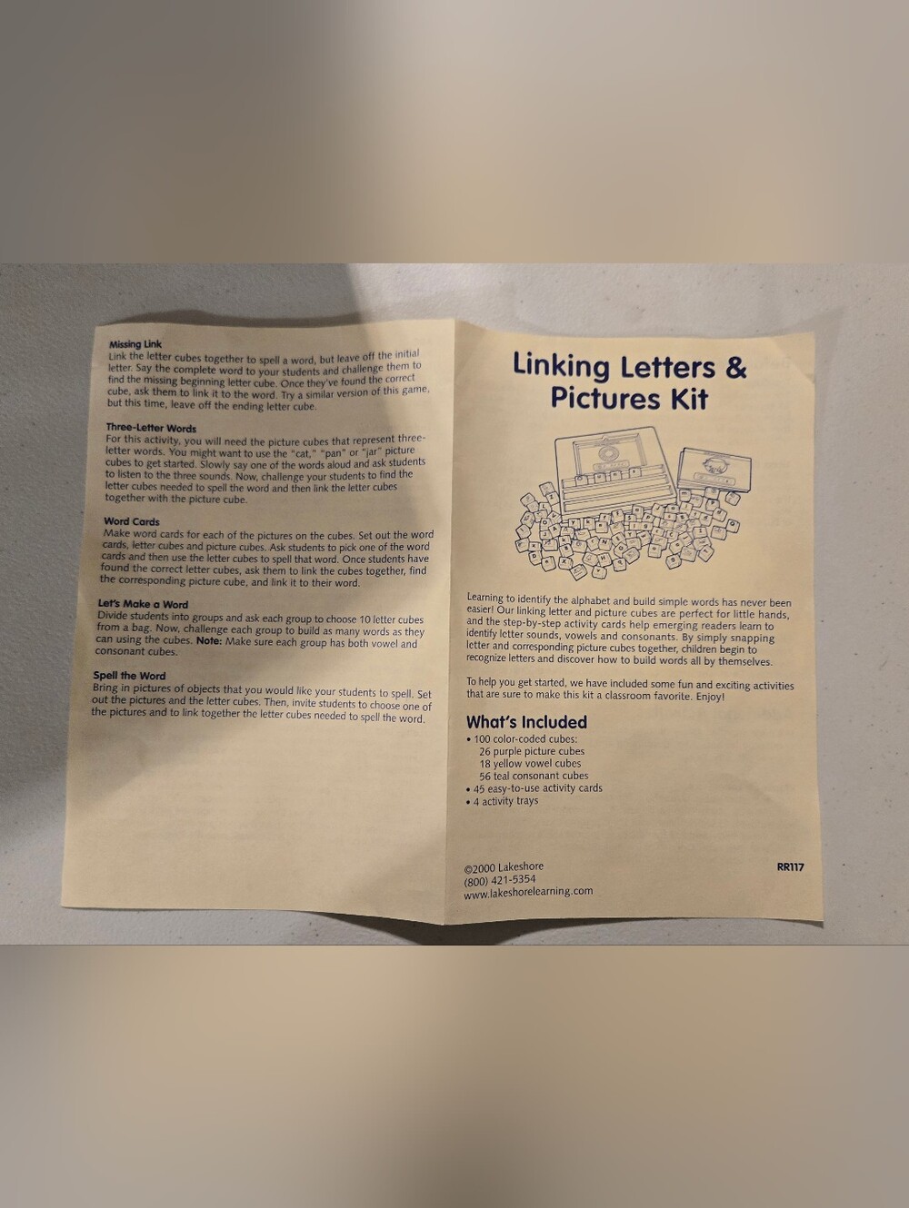 Lakeshore Learning Linking Letter & Picture Cubes - Picture 10 of 10